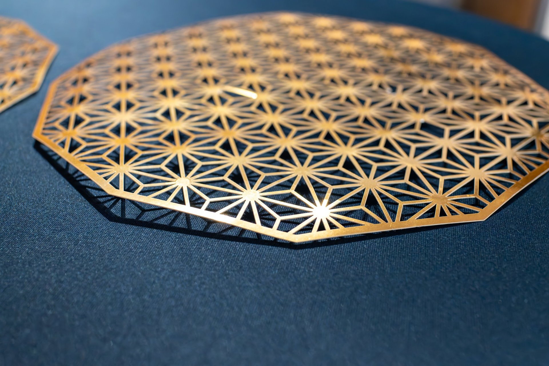 Gold-Foil Geometric Pattern — Luxury Japanese Texture